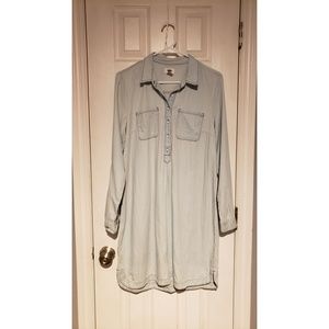 Old Navy Long Sleeve Chambray Dress EUC
